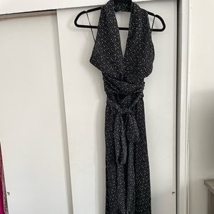 Parallel Lines Black Polka Dot Jumpsuit